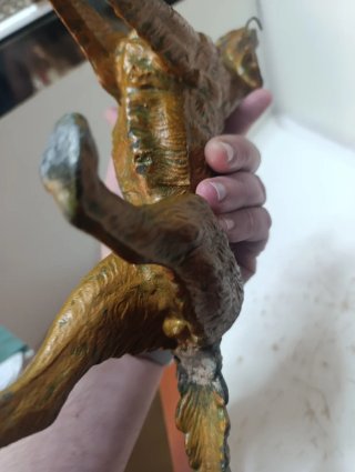 Escultura Antigua Perro Caza
