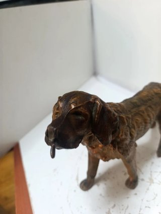 Escultura Antigua Perro Caza