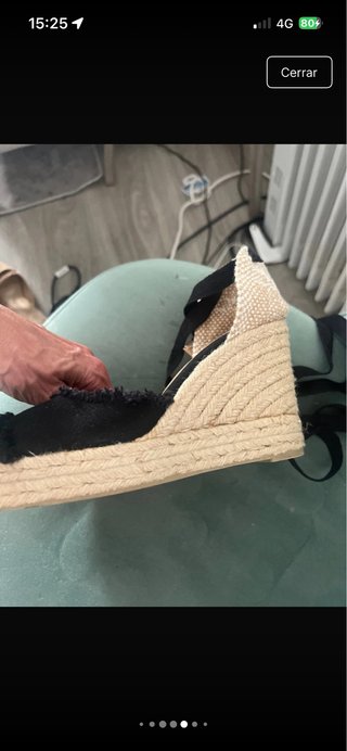 Cuñas Castañer Negras y Beige