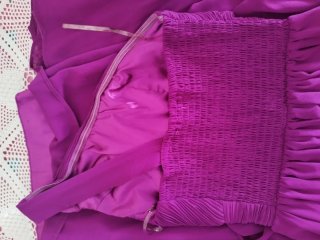 Vestido largo fucsia