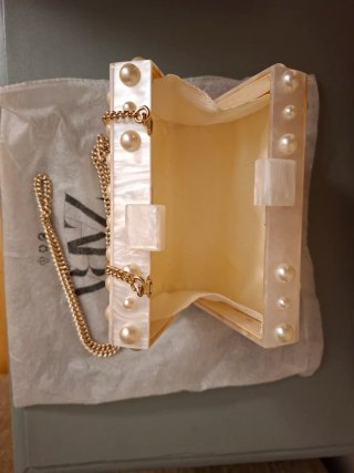 Bolso de fiesta perlas Zara