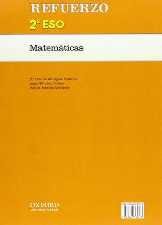 Libro de Refuerzo de Matemáticas 2o ESO