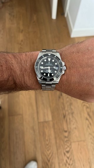 Rolex Submariner Negro/Plateado