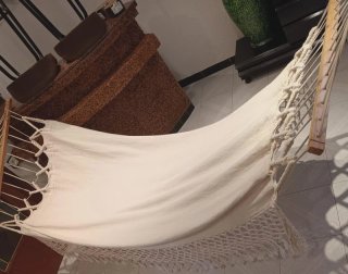 Hamaca de Tela con Flecos para Jardín