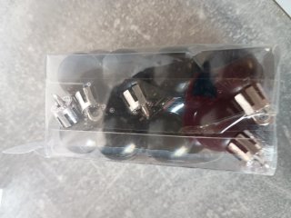 Set 26 bolitas adorno negras mate y brillantes