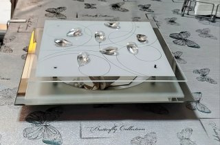 Lámpara de techo moderna con cristales