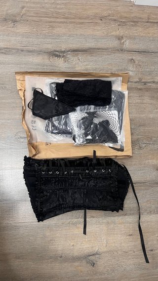Disfraz Gótico Corsé Tutú Accesorios