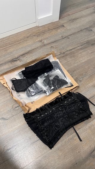 Disfraz Gótico Corsé Tutú Accesorios