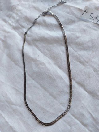 A577 Collana maglia piatta spinata sottile 3mm ino