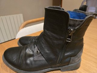 Botas Cetty Negras Piel Talla 41