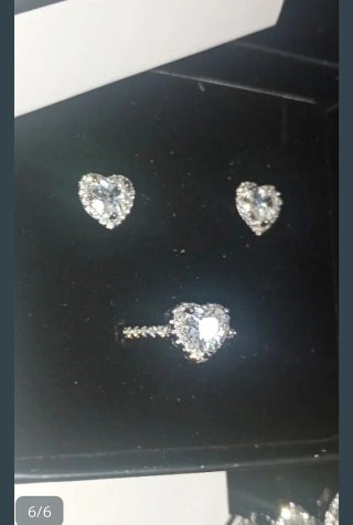 Conjunto Pandora Corazón Plata