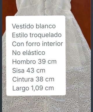 Vestido blanco bordado