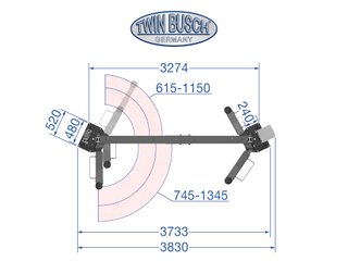 Elevador de 2 Columnas TW242CEB4.3-400-G