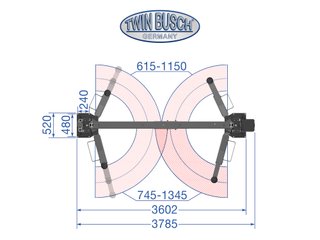 Elevador de 2 Columnas TW242CEB4.3-400-G