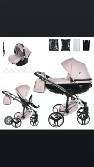 Carro Bebé Junama Rosa + Silla Coche