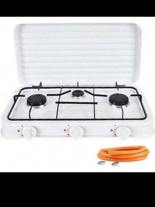 Cocina de gas blanca 3 fuegos