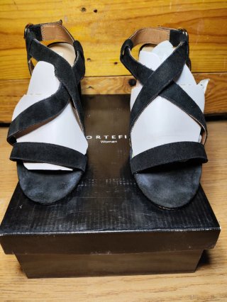 Sandalias Fosco Piel Tacón Talla 40. Nuevas