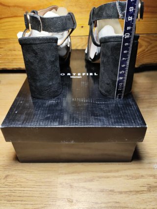 Sandalias Fosco Piel Tacón Talla 40. Nuevas
