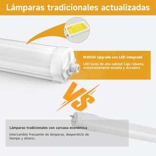 Lámpara LED de techo pack de 4un. 120 cm