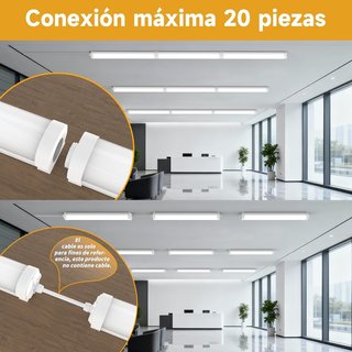 Lámpara LED de techo pack de 4un. 120 cm