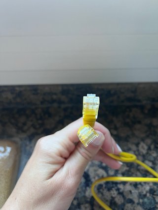 Cable de Red Ethernet Amarillo RJ45 funda antirotu