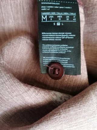 Vestido camisero marrón estampado, Parfois