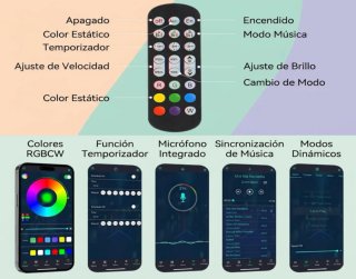 Lámpara de pie RGBIC 16 millones de colores