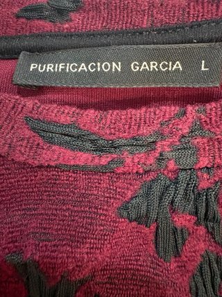 Top Purificación García bordado