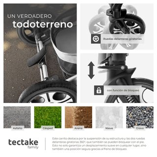 Carrito de bebé plegable, con diseño 2 en 1 y arnés de 5 puntos, gris
