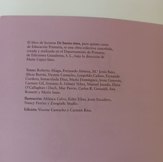 LECTURAS DE BUENA TINTA 5 PRIMARIA SANTILLANA