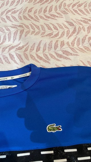 Camiseta Lacoste Azul y Negra Talla M