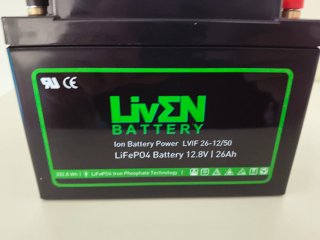 Batería LIVEN LiFePO4 12.8V 26Ah Nueva