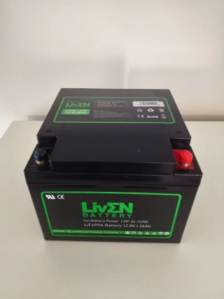 Batería LIVEN LiFePO4 12.8V 26Ah Nueva
