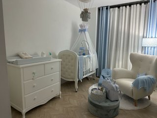 Cuna Maxi Glamour Trama Blanco + Kit colecho