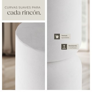 Juego de 2 mesas auxiliares diseño robusto 28 x 54,5 cm blanco