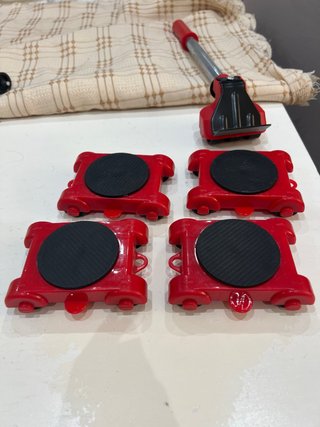 4 Carros para Mover Muebles Rojo