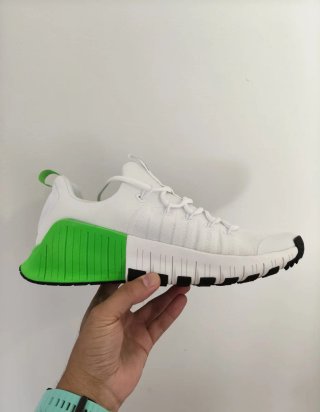 T44,5 Nike Free Metcon 6  Blancas/Verdes
