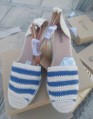Alpargatas Cuña Marineras Talla 37;38;39  40 Nueva
