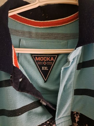 Polo a rayas azul y negro Talla XXL