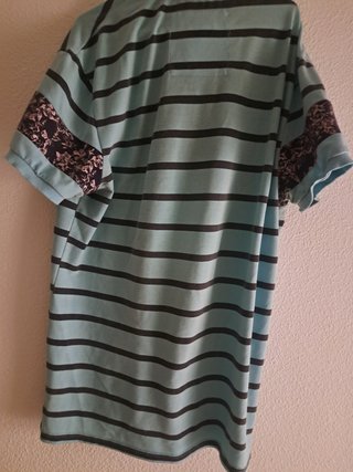 Polo a rayas azul y negro Talla XXL