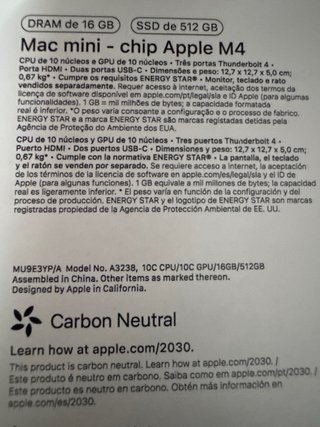 Mac mini M4 Plata
