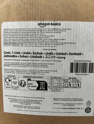 Edredón Nórdico Amazon Basics 220x240 300gsm