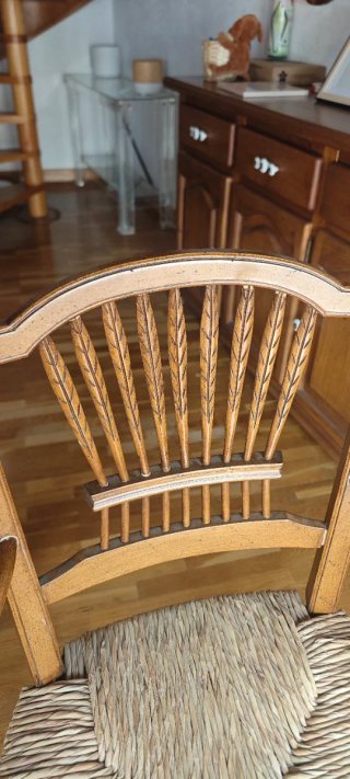 Sillón rústico madera y enea