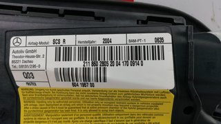 21186028052004 NEGRO NORMAL DURO AIRBAG ASIENTO DERECHA MERCEDES-BENZ CLASE E 2ª GENER.  W211 2002-2003-2004-2005-2006-2007-2...