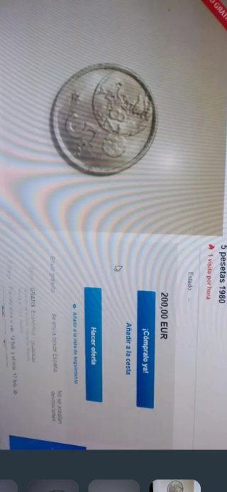 Moneda antigua 5 Pesetas 1957