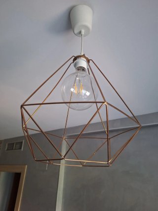 Lámpara Techo Diseño Geométrico Bombilla Grande