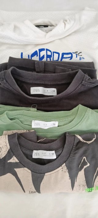 Lote 4 camisetas Zara 7 años