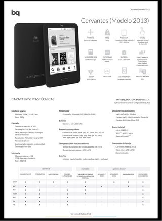 Ereader BQ Cervantes Nero/Grigio