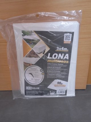 Lona Multiusos Impermeable 3x4m Blanca