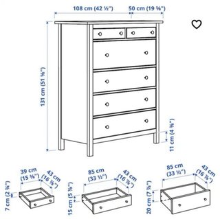 Cómoda 6 cajones Ikea blanca